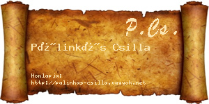 Pálinkás Csilla névjegykártya