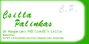csilla palinkas business card